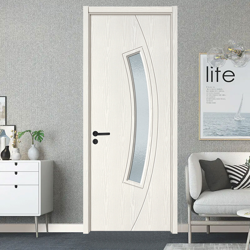 GA20-105B White manchurian ash office door PVC frosted glass door