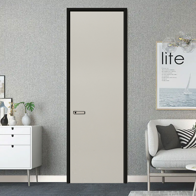 GA20-2 Cinza PVC MDF interior da sala de estar porta de luxo com luz