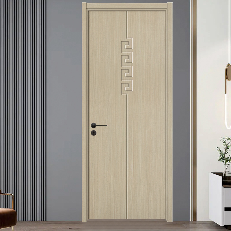 GA20-32 Light maple wood Chinese style PVC wood door interior door