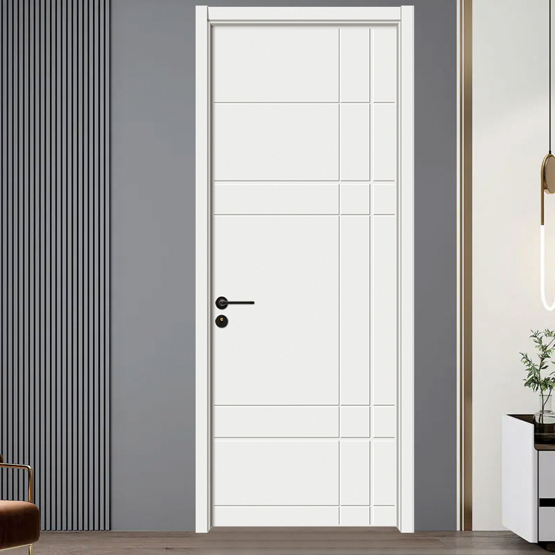 GA20-42 Pure white room entrance door PVC flush door