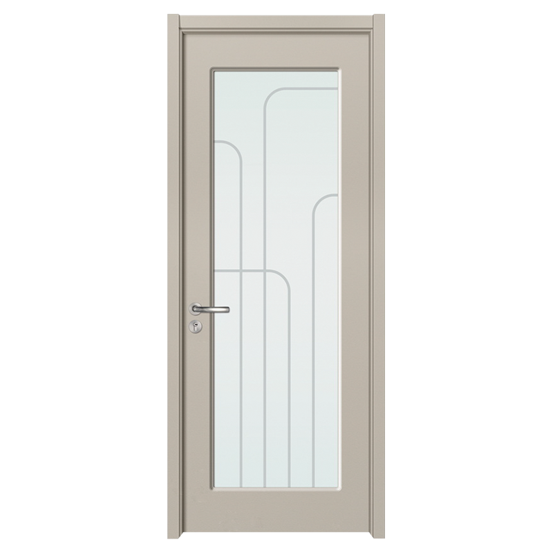 GA20-58B Light gray interior PVC glass wooden door   