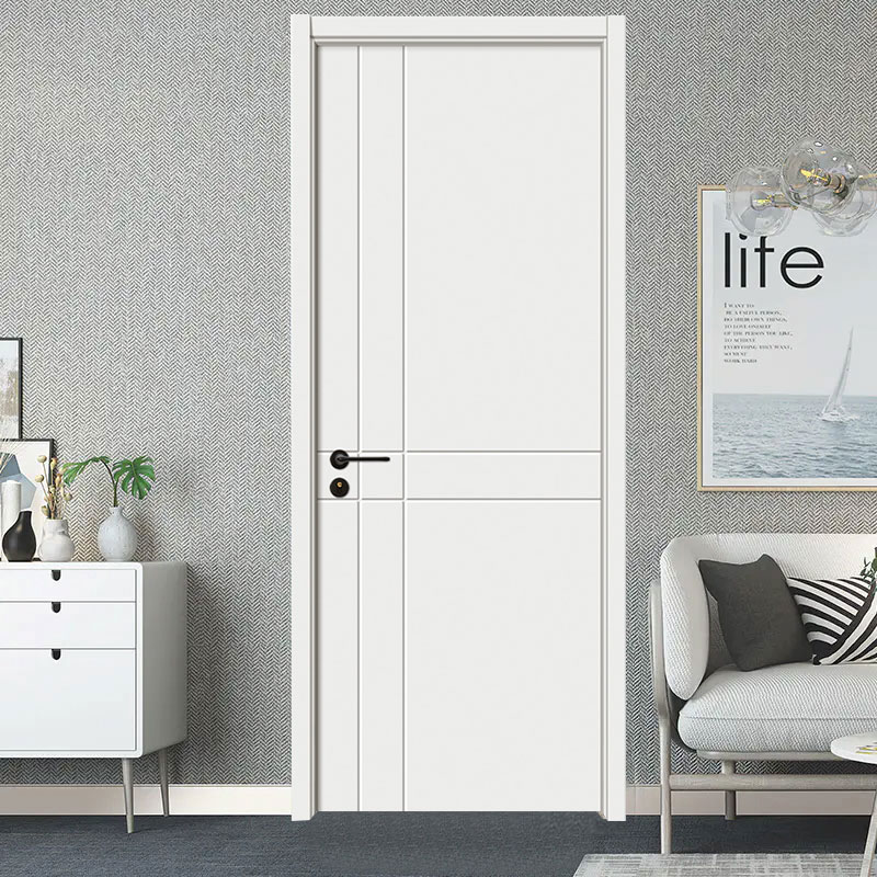 GA20-40 Pure White Simple PVC MDF Interior Wooden Door