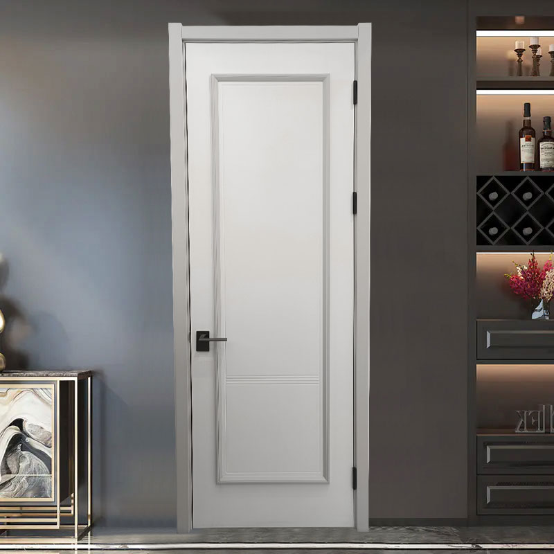 GW-501 White Flat PVC MDF Interior Wooden Door